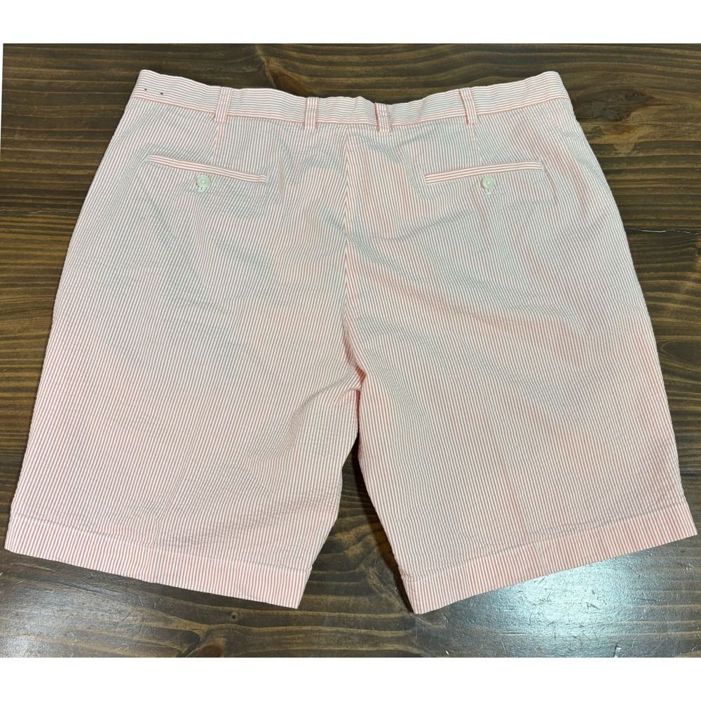 Brooks Brothers 346‎ Mens Pink White Seersucker Striped Shorts Cotton Size 42 - Picture 3 of 12